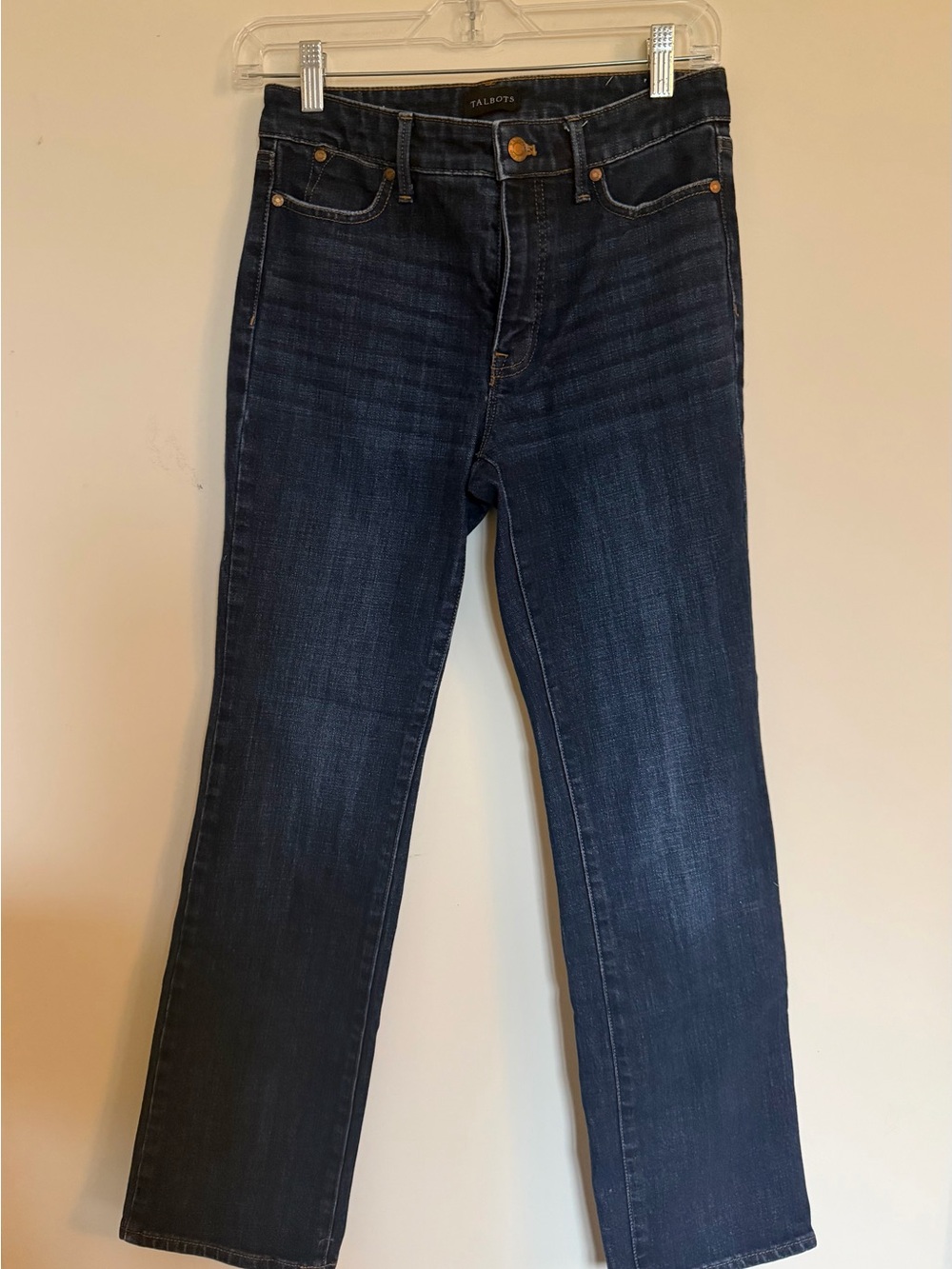 Talbots Dark Indigo barely boot Jeans
